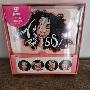 Pink Lomein Note Cards Thank You Stay Positive Sis